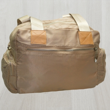 Preview: flevado Große Damen Umhängetasche Reißverschluss Freizeittasche Jugend/ Frauen beige